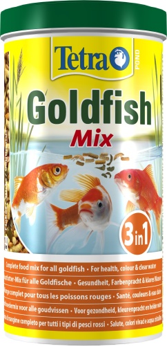 Детальная картинка Корм для золотых рыб Tetra Pond Goldfish Mix 1 л, кормовая смесь: хлопья, палочки, гаммарус фото 3