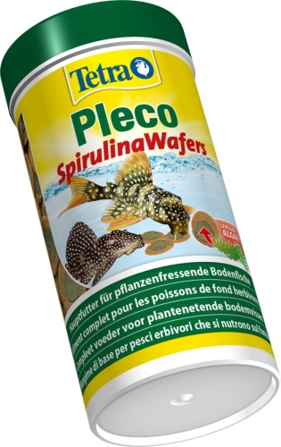 Детальная картинка Корм Tetra Pleco Spirulina Wafers 250 мл, пластинки для травоядных донных рыб, со спирулиной фото 2
