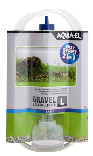 Детальная картинка Грунтоочиститель для аквариума AQUAEL GRAVEL & GLASS CLEANER L (33 см) со скребком