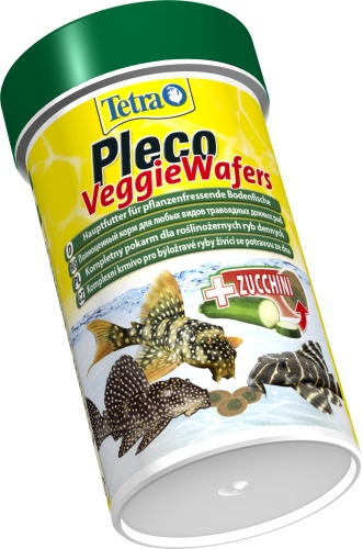 Детальная картинка Корм Tetra Pleco Veggie Wafers 100 мл, пластинки для травоядных донных рыб, с цукини фото 2