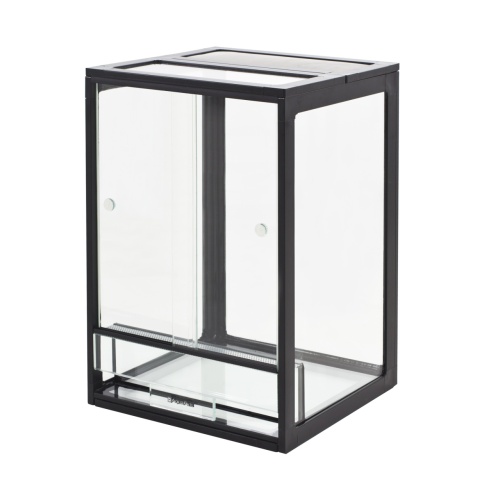 Детальная картинка Террариум профильный AquaPlus PROFI 40 (30х30х45 см) стекло: стенки 5 мм, дно 8 мм, черный фото 2