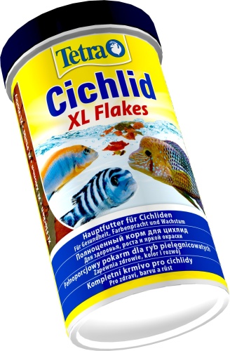 Детальная картинка Корм Tetra Cichlid XL Flakes 500мл, хлопья для крупных цихлид фото 2