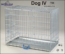 Картинка анонса Клетка InterZoo T-04 Dog 4 ZINC (910х600х710 мм), для собак, прут цинк