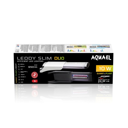 Детальная картинка Светильник светодиодный AQUAEL LEDDY SLIM DUO 10W SUNNY-PLANT&NIGHT черный