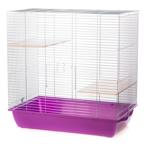 Детальная картинка Клетка InterZoo  G-148 CHINCHILLA  80 ZINC (780х480х790мм), для грызунов, прут цинк
