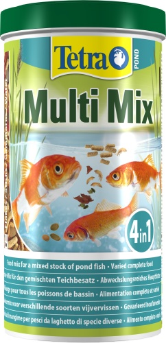 Детальная картинка Корм Tetra Pond Multi Mix 1 л, кормовая смесь для всех видов прудовых рыб (хлопья, палочки, таблетки, гаммарус) фото 3