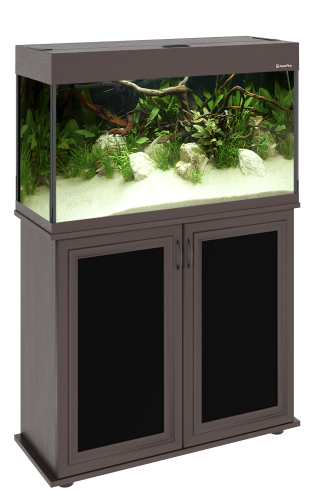 Детальная картинка Аквариум AquaPlus LUX П120 венге (81х36х49 см) стекло 6 мм, прямоугольный, 105 л., с лампами Т8 2х18 Вт, аквар. коврик фото 7