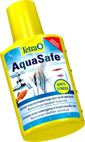 Детальная картинка Средство для воды Tetra AquaSafe 50 мл, делает водопроводную воду безопасной для рыб фото 2