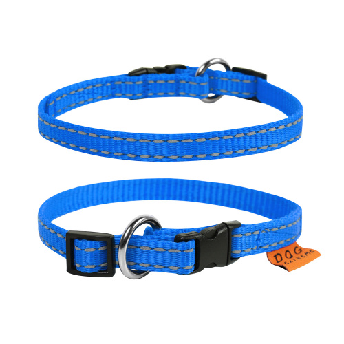 Ошейник нейлоновый Dog Extremе регулируемый (ширина 10мм, длина 20-30см) синий