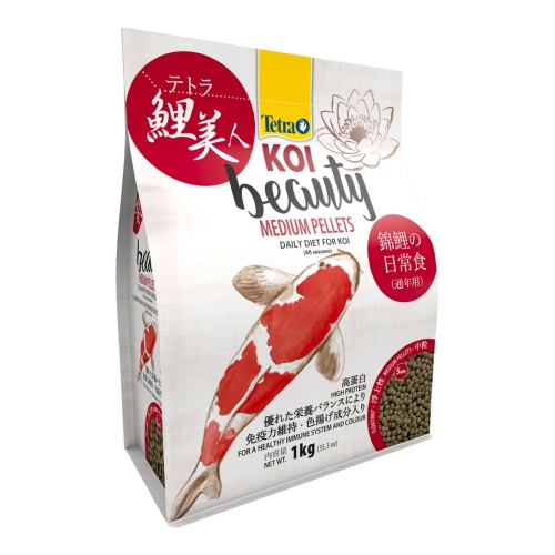 Детальная картинка Корм для карпов Кои Tetra Pond KOI Beauty Medium Pellets 4л, шарики для прудовых рыб фото 2