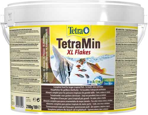 Детальная картинка Корм Tetra TetraMin Flakes XL 10 л, хлопья для всех видов крупных рыб фото 2
