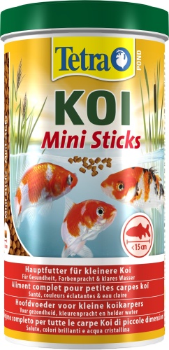 Детальная картинка Корм для карпов Кои  Tetra Pond Koi Sticks Mini 1 л, минипалочки для мальков от 10 до 25 см фото 3