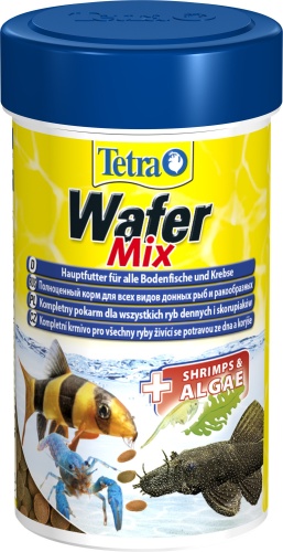 Детальная картинка Корм Tetra WaferMix 100мл, пластинки для донных рыб и ракообразных, с креветкой и спирулиной
