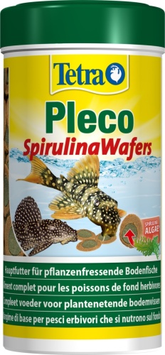 Детальная картинка Корм Tetra Pleco Spirulina Wafers 250 мл, пластинки для травоядных донных рыб, со спирулиной фото 3