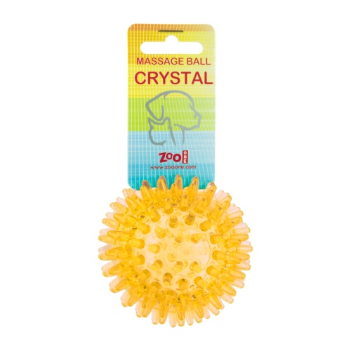 Детальная картинка Мяч массажный  8 см прозрачный Crystal ZooOne (жёлтый) фото 2