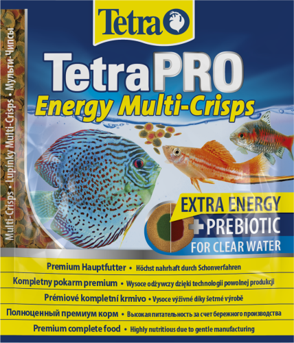 Детальная картинка Корм Tetra TetraPRO Energy Multi-Crisps  12 г (сашет), чипсы премиум для всех видов тропических рыб, энергетические