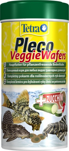 Детальная картинка Корм Tetra Pleco Veggie Wafers 250 мл, пластинки для травоядных донных рыб, с цукини фото 3