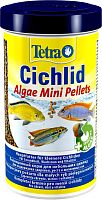 Картинка анонса Корм Tetra Cichlid Algae Mini Pellets 500 мл, мини-шарики для небольших цихлид, со спирулиной