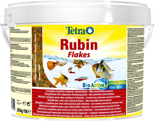 Детальная картинка Корм Tetra Rubin Flakes 10 л, хлопья для всех видов рыб, для усиления окраса  фото 2