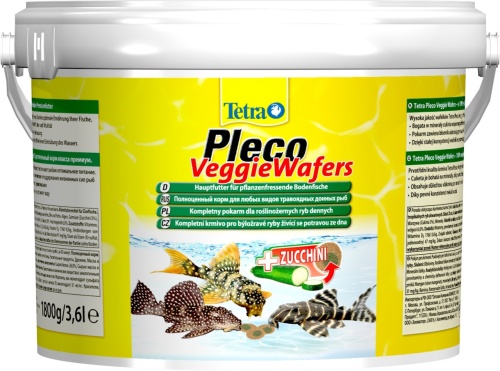 Детальная картинка Корм Tetra Pleco VeggieWafers  3.6 л, пластинки для травоядных донных рыб, с цукини фото 2