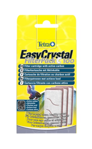 Детальная картинка 
Комплект сменных картриджей Tetra EasyCrystal Filterpack C 100 с углем для фильтра EasyCrystal 100 (3 шт.) подходит для аквариумов Cascade Globe, Tetra Duo WaterFall Globe фото 2