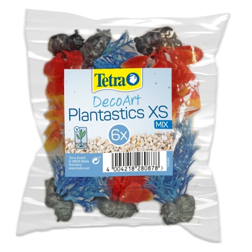 Детальная картинка Набор растений Tetra DecoArt Plantastics XS Mix (голубые/оранжевые), 6 шт.