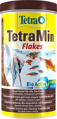 Детальная картинка Корм Tetra TetraMin Flakes 1000 мл, хлопья для всех видов рыб фото 3