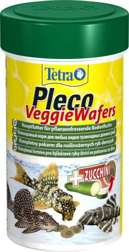 Детальная картинка Корм Tetra Pleco Veggie Wafers 100 мл, пластинки для травоядных донных рыб, с цукини