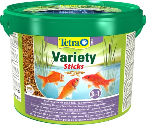 Детальная картинка Корм Tetra Pond Variety Sticks 10 л, смесь из 3-х видов палочек для всех видов прудовых рыб