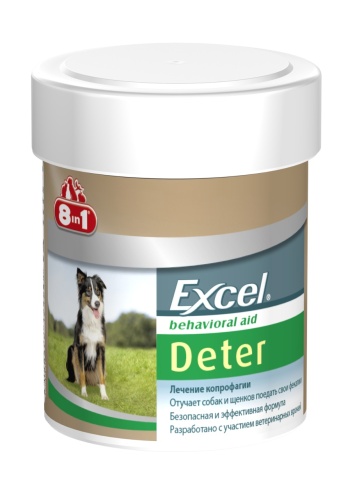 Детальная картинка Кормовая добавка 8in1 Excel Deter 100 табл. для отучения собак и щенков от поедания фекалий