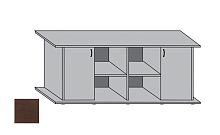 Картинка анонса Подставка AquaPlus 160 (1610*460*710) с двумя дверками ДСП по краям, венге, в коробке , ПВХ