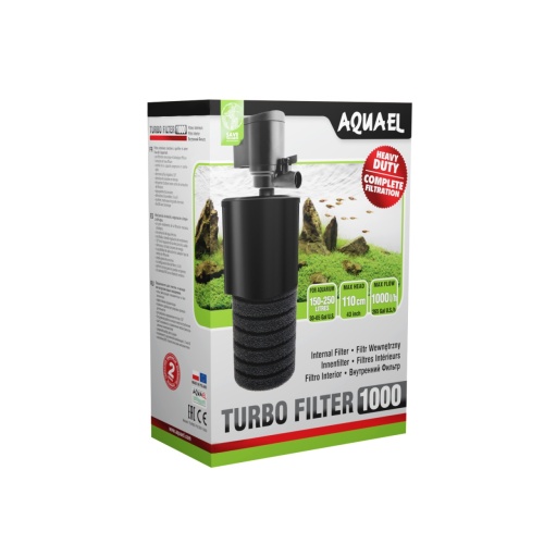 Детальная картинка Внутренний фильтр AQUAEL TURBO FILTER 1000 для аквариума 150 - 250 л (1000л/ч, 11Вт)