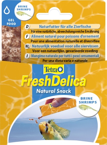Детальная картинка Корм Tetra FreshDelica Brine Shrimps 48 г (желе/ артемия), натуральное лакомство для всех видов рыб  фото 2