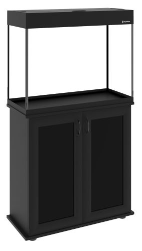 Детальная картинка Аквариум  AquaPlus LUX LED П100 черный (71х31х56 см) стекло 6 мм,  прямоугольный, 92 л., со светодиодным модулем AQUAEL LEDDY TUBE Retro Fit Sunny 1х16 W / 620 мм, аквар. коврик фото 4