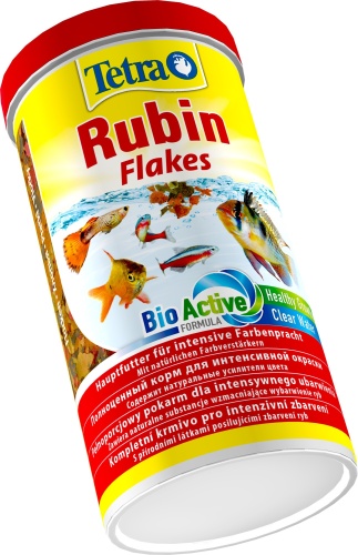 Детальная картинка Корм Tetra Rubin Flakes 1000 мл, хлопья для всех видов рыб, для усиления окраса  фото 2