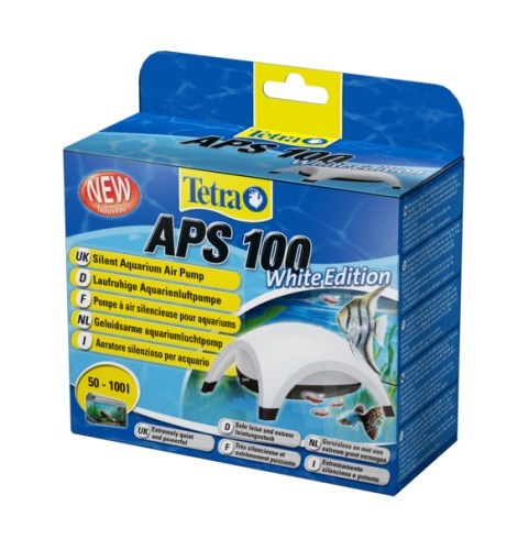 Детальная картинка Компрессор Tetra APS 100 для аквариума 50 - 100 л (100 л/ч, 2.5 Вт, 1 канал, регулируемый), белый