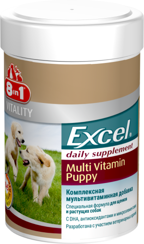 Детальная картинка Мультивитамины 8in1 Excel Multi Vitamin Puppy для щенков, 100 таблеток