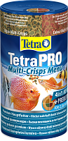 Картинка анонса Корм Tetra TetraPRO Menu Multi-Crisps 250 мл, 4 вида премиум чипсов для полноценного кормления всех видов тропических рыб