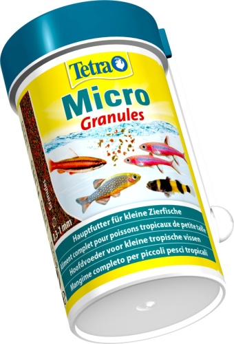 Детальная картинка Корм Tetra Мicro Granules 100 мл, микрогранулы для для всех видов мелких рыб  фото 2