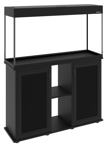 Детальная картинка Аквариум AquaPlus LUX LED П200 черный (101х41х56 см) стекло 6/8 мм, прямоугольный, 181 л., со светодиодным модулем AQUAEL LEDDY TUBE Retro Fit Sunny 1х17 W / 928 мм, аквар. коврик