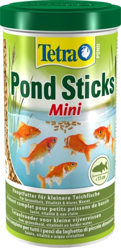 Детальная картинка Корм для мелких прудовых рыб Tetra Pond Sticks Mini 1 л, минипалочки для всех видов мелких прудовых рыб (до 15 см)
