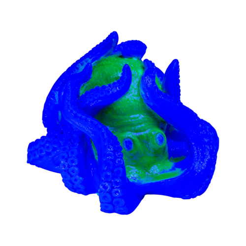 Детальная картинка Декорация флуоресцирующая GloFish Осьминог (9 х 5.5 х 7см), меняет цвет в УФ-свете фото 3