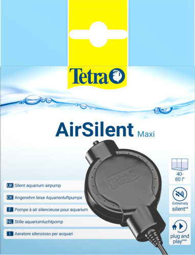 Детальная картинка Компрессор Tetra AirSilent Maxi для аквариума 40 - 80 л (42 л/ч, 1,8 Вт, 1 канал, нерегулируемый)
Компрессор Tetra AirSilent Maxi для аквариума 40 - 80 л (42 л/ч, 1,8 Вт, 1 канал, нерегулируемый) фото 2