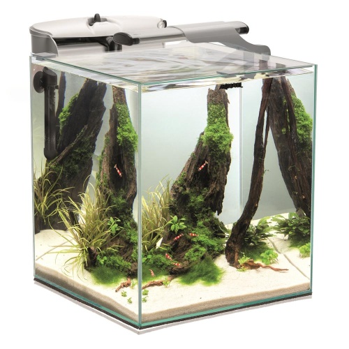 Детальная картинка Aквариум AQUAEL FISH&SHRIMP SET DUO D&N 35 белый (49 л), 35х45х45 см (со светильником и фильтром) фото 2