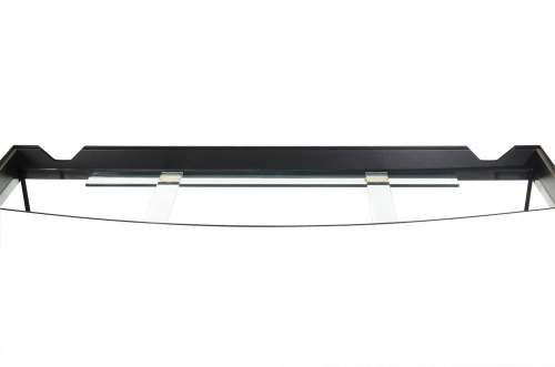 Аквариум AquaPlus LUX Ф245 черный (121х41х61 см) стекло 8 мм, фигурный, 213 л., с лампами Т8 2х38 Вт, аквар. коврик