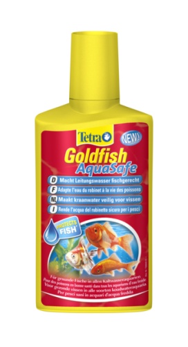 Детальная картинка Средство Tetra Goldfish AquaSafe 100 мл, делает водопроводную воду безопасной для холодноводных рыб
