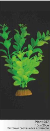 Детальная картинка Светящееся в темноте пластиковое растение Людвигия 10см  (Барбус)  Plant 057/10