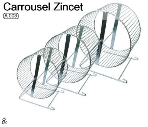 Детальная картинка Карусель А 003, диаметр: 120, хром , в клетку для грызунов