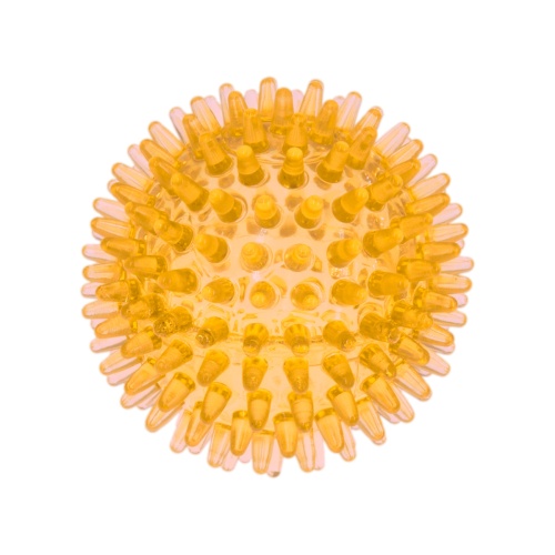 Детальная картинка Мяч массажный  8 см прозрачный Crystal ZooOne (жёлтый)