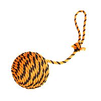 Мяч Броник большой с ручкой Doglike (оранжевый-черный), d=12 см